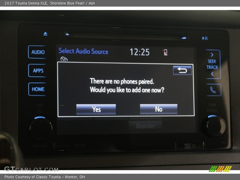 Shoreline Blue Pearl / Ash 2017 Toyota Sienna XLE