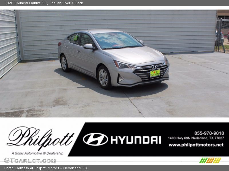 Stellar Silver / Black 2020 Hyundai Elantra SEL