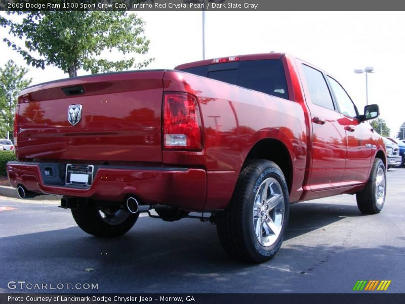 Inferno Red Crystal Pearl / Dark Slate Gray 2009 Dodge Ram 1500 Sport Crew Cab