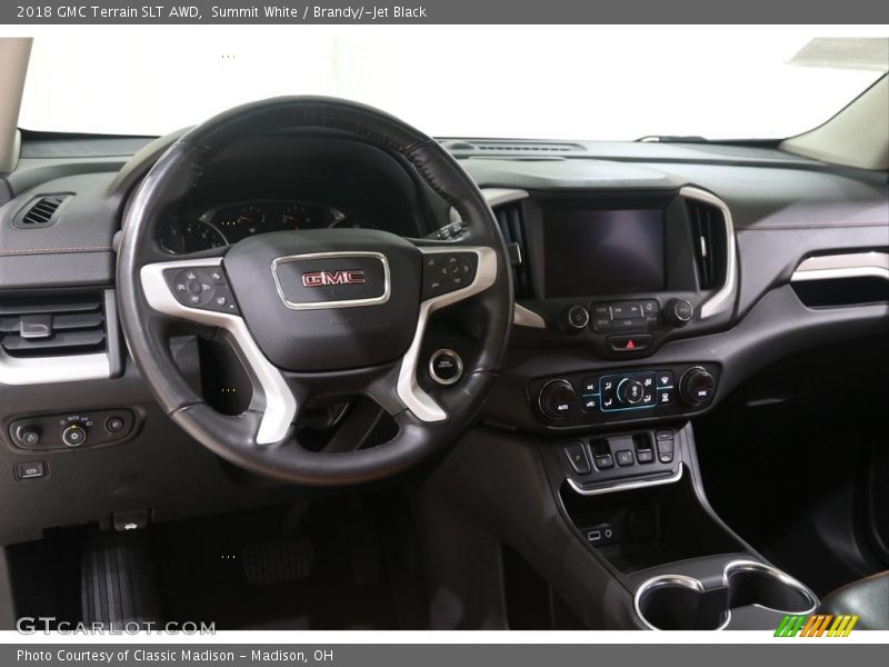 Summit White / Brandy/­Jet Black 2018 GMC Terrain SLT AWD