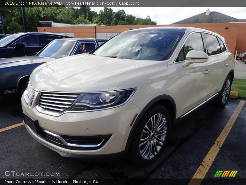 Ivory Pearl Metallic Tri-Coat / Cappuccino 2018 Lincoln MKX Reserve AWD