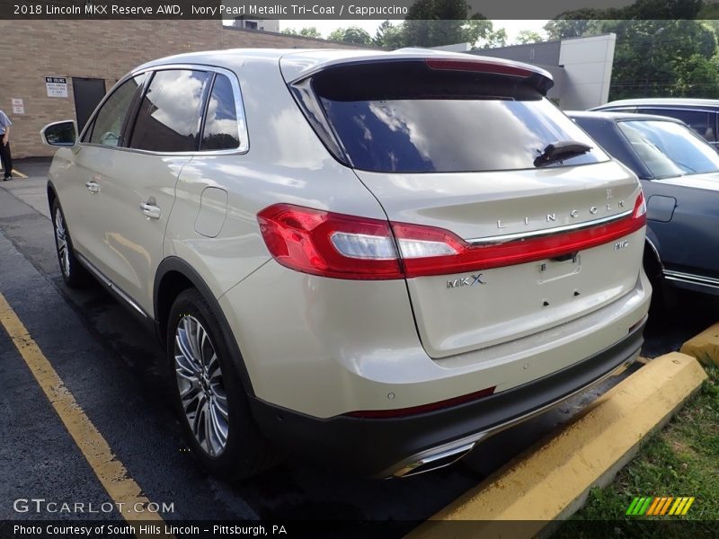 Ivory Pearl Metallic Tri-Coat / Cappuccino 2018 Lincoln MKX Reserve AWD