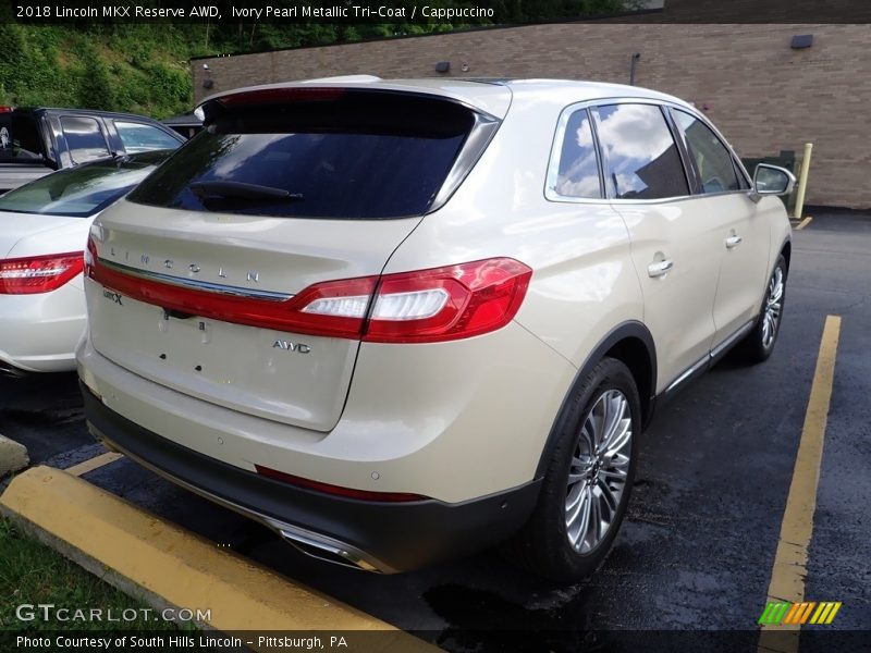 Ivory Pearl Metallic Tri-Coat / Cappuccino 2018 Lincoln MKX Reserve AWD