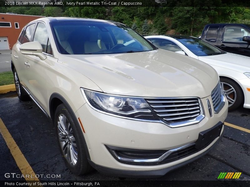 Ivory Pearl Metallic Tri-Coat / Cappuccino 2018 Lincoln MKX Reserve AWD