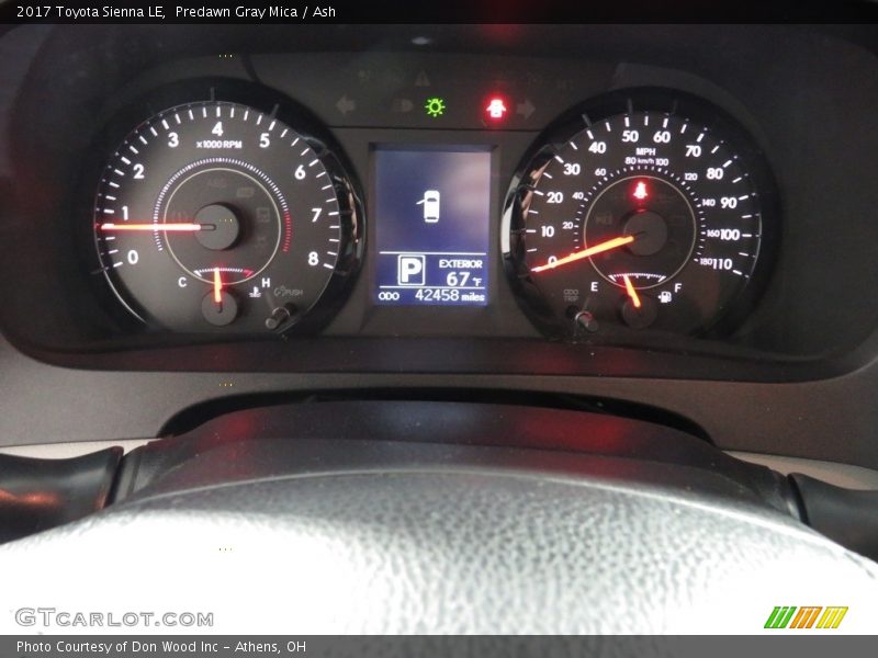Predawn Gray Mica / Ash 2017 Toyota Sienna LE