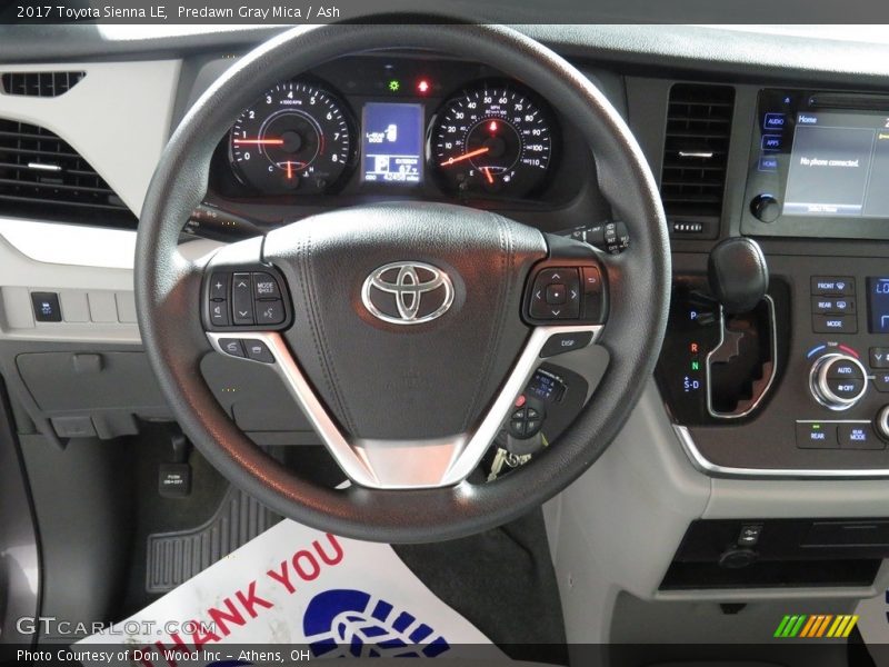 Predawn Gray Mica / Ash 2017 Toyota Sienna LE