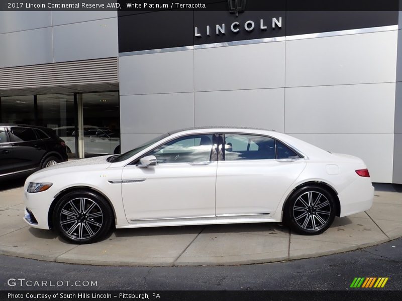 White Platinum / Terracotta 2017 Lincoln Continental Reserve AWD