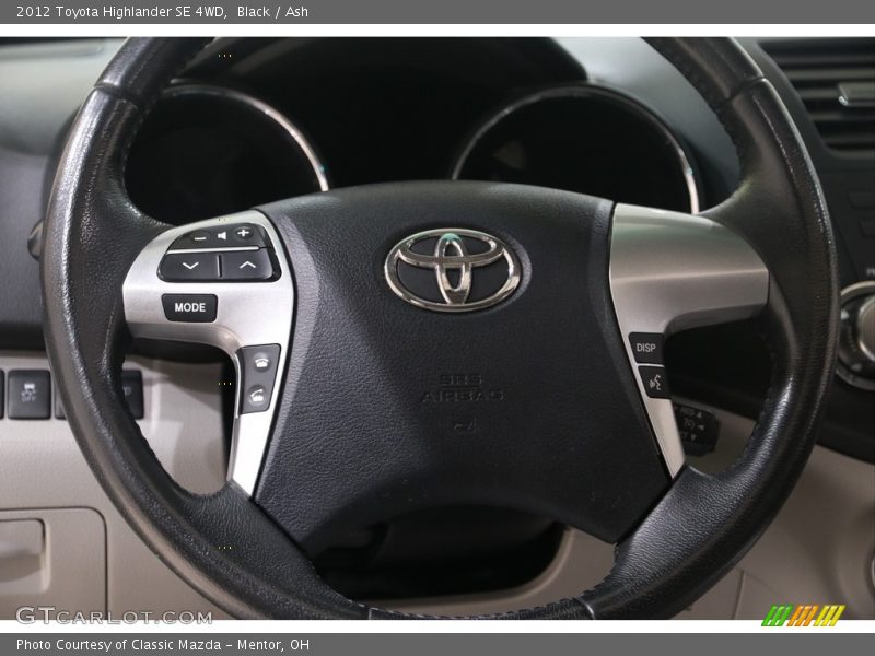 Black / Ash 2012 Toyota Highlander SE 4WD