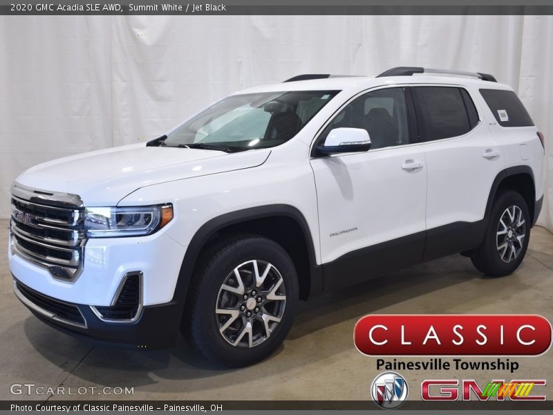 Summit White / Jet Black 2020 GMC Acadia SLE AWD