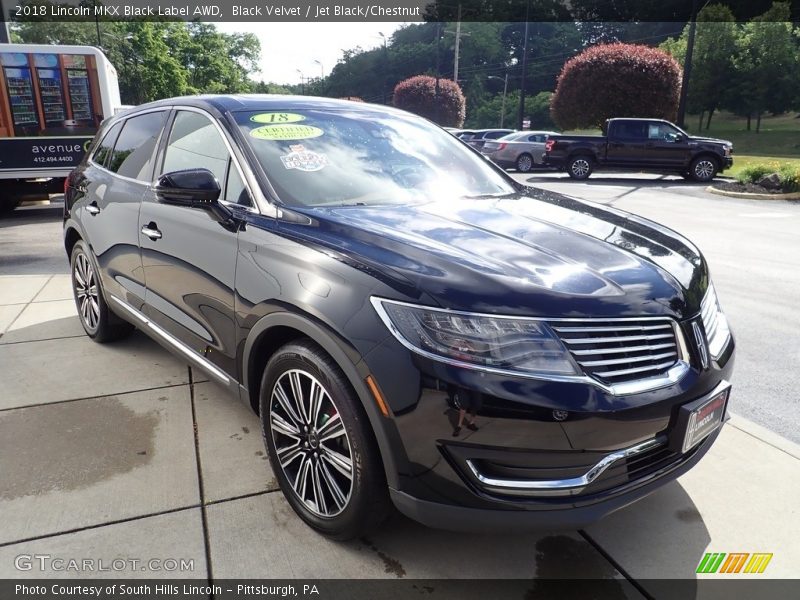 Black Velvet / Jet Black/Chestnut 2018 Lincoln MKX Black Label AWD