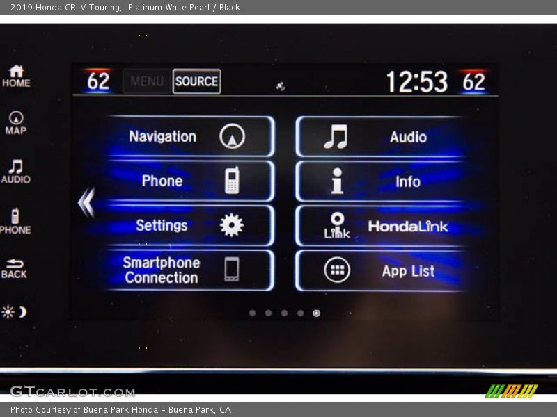 Platinum White Pearl / Black 2019 Honda CR-V Touring