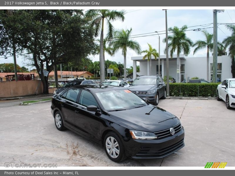 Black / Black/Palladium Gray 2017 Volkswagen Jetta S