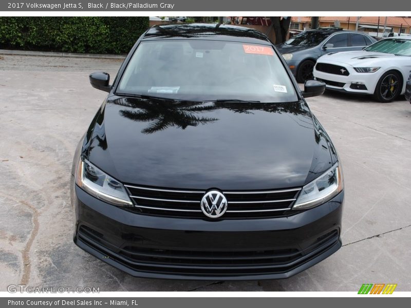 Black / Black/Palladium Gray 2017 Volkswagen Jetta S