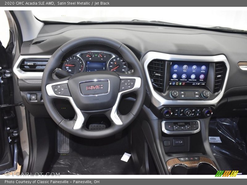 Satin Steel Metallic / Jet Black 2020 GMC Acadia SLE AWD