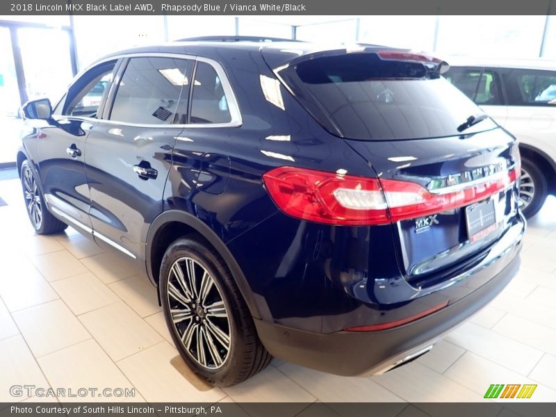 Rhapsody Blue / Vianca White/Black 2018 Lincoln MKX Black Label AWD
