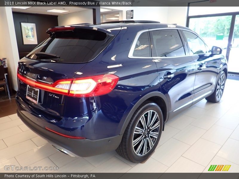 Rhapsody Blue / Vianca White/Black 2018 Lincoln MKX Black Label AWD