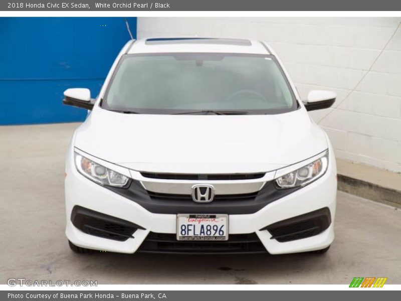White Orchid Pearl / Black 2018 Honda Civic EX Sedan