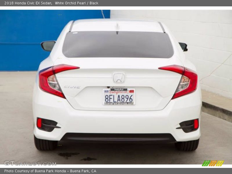 White Orchid Pearl / Black 2018 Honda Civic EX Sedan