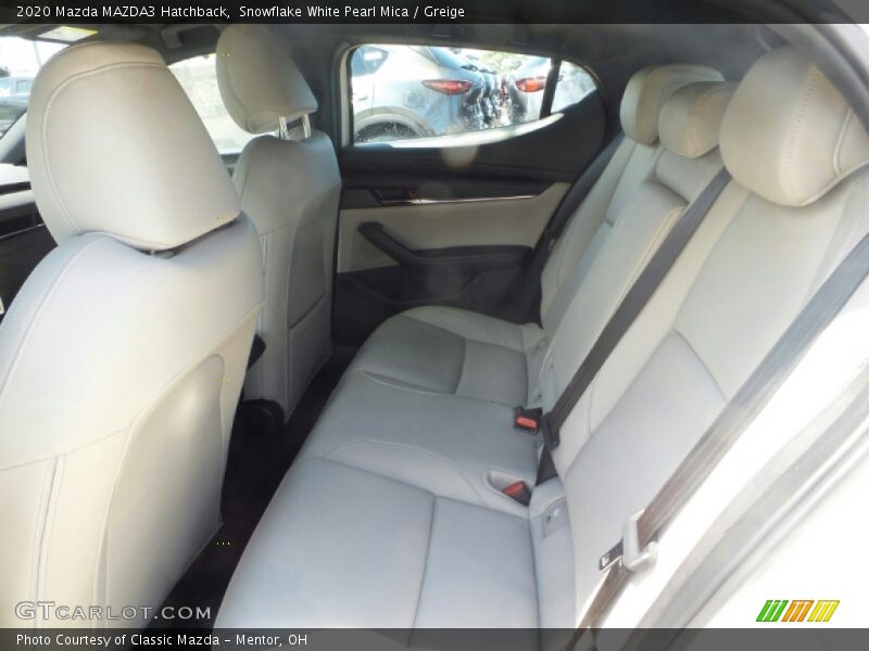 Snowflake White Pearl Mica / Greige 2020 Mazda MAZDA3 Hatchback