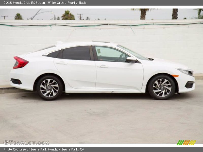 White Orchid Pearl / Black 2018 Honda Civic EX Sedan