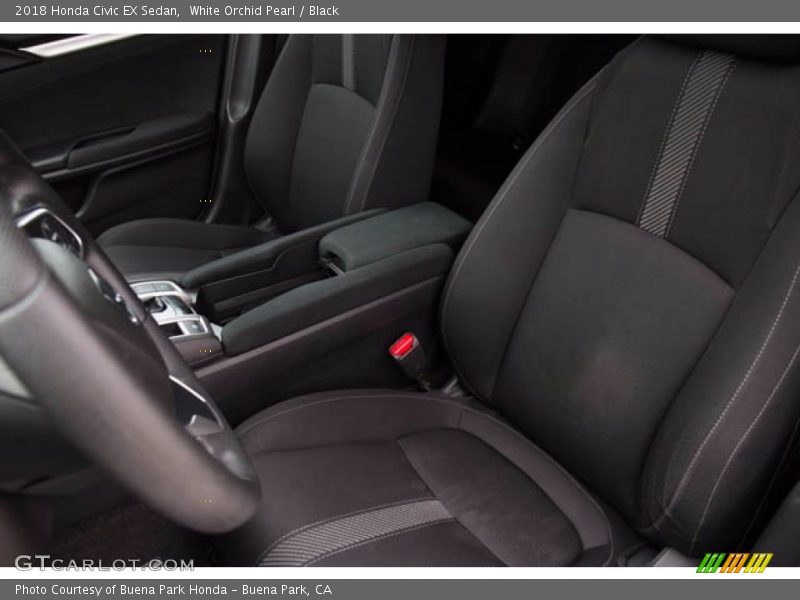 White Orchid Pearl / Black 2018 Honda Civic EX Sedan