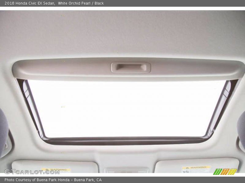 White Orchid Pearl / Black 2018 Honda Civic EX Sedan