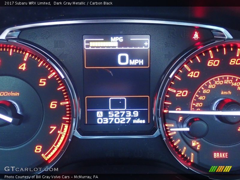 Dark Gray Metallic / Carbon Black 2017 Subaru WRX Limited