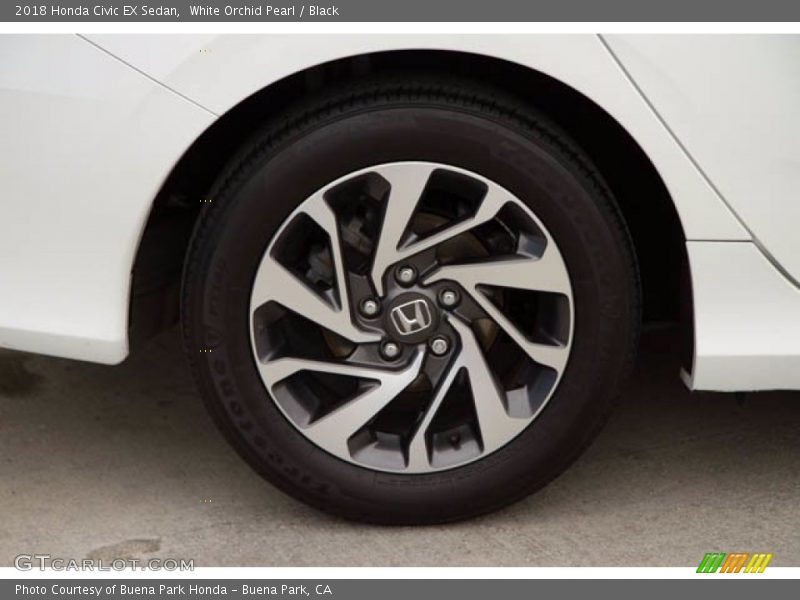 White Orchid Pearl / Black 2018 Honda Civic EX Sedan