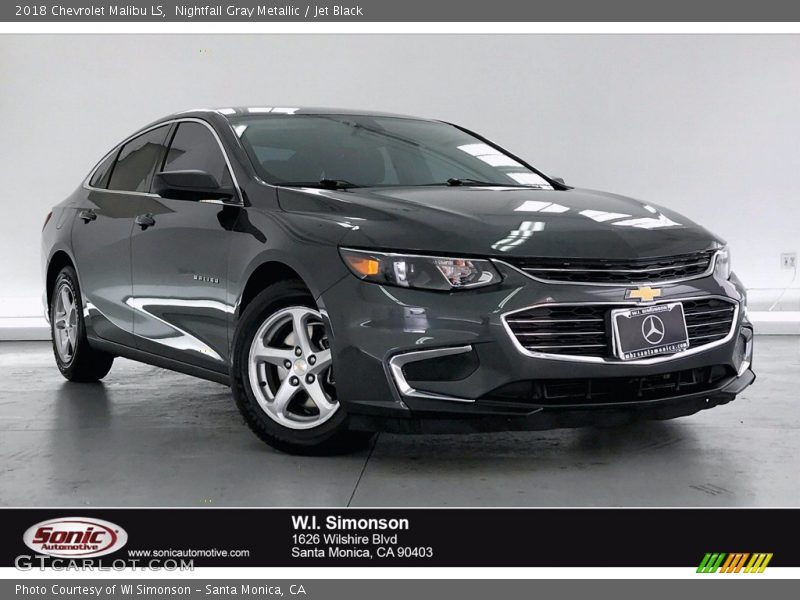 Nightfall Gray Metallic / Jet Black 2018 Chevrolet Malibu LS