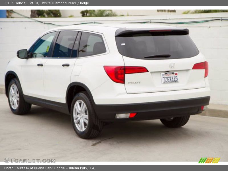 White Diamond Pearl / Beige 2017 Honda Pilot LX