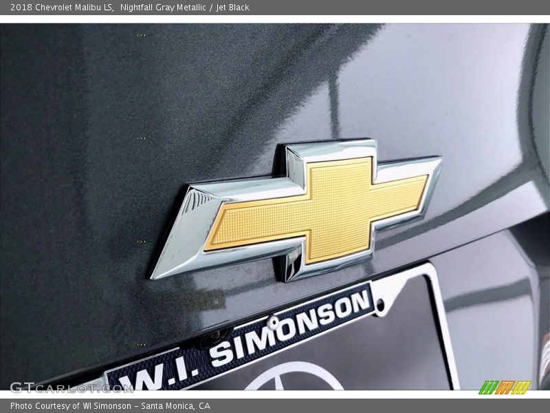 Nightfall Gray Metallic / Jet Black 2018 Chevrolet Malibu LS