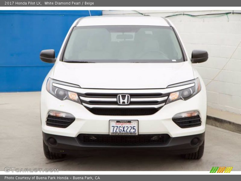 White Diamond Pearl / Beige 2017 Honda Pilot LX