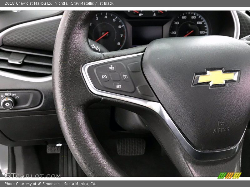 Nightfall Gray Metallic / Jet Black 2018 Chevrolet Malibu LS