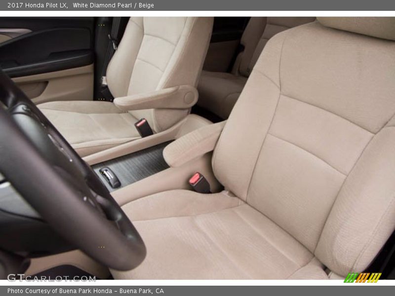 White Diamond Pearl / Beige 2017 Honda Pilot LX