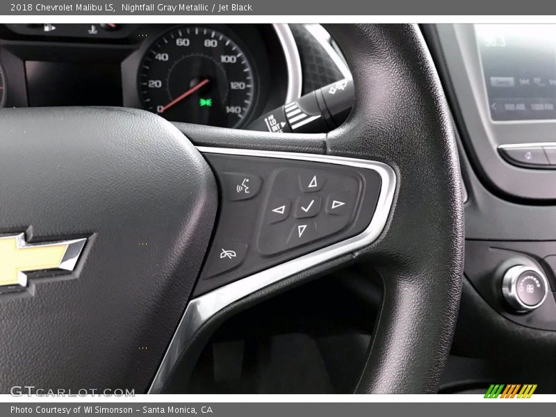Nightfall Gray Metallic / Jet Black 2018 Chevrolet Malibu LS