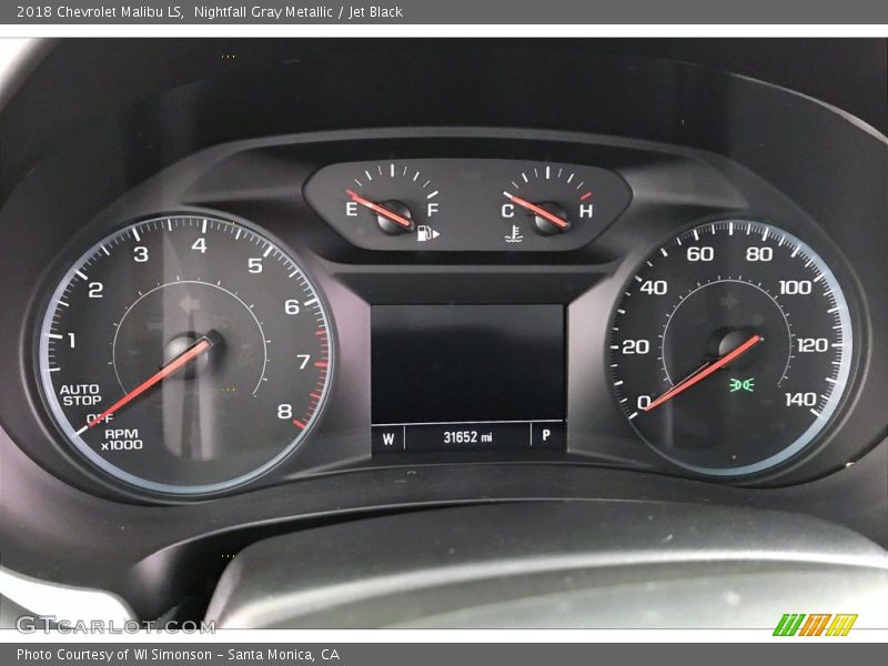 Nightfall Gray Metallic / Jet Black 2018 Chevrolet Malibu LS