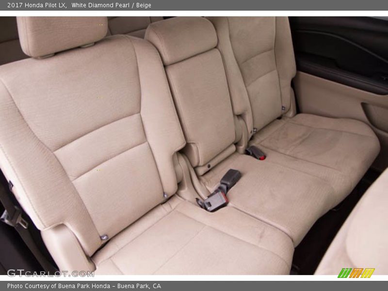 White Diamond Pearl / Beige 2017 Honda Pilot LX