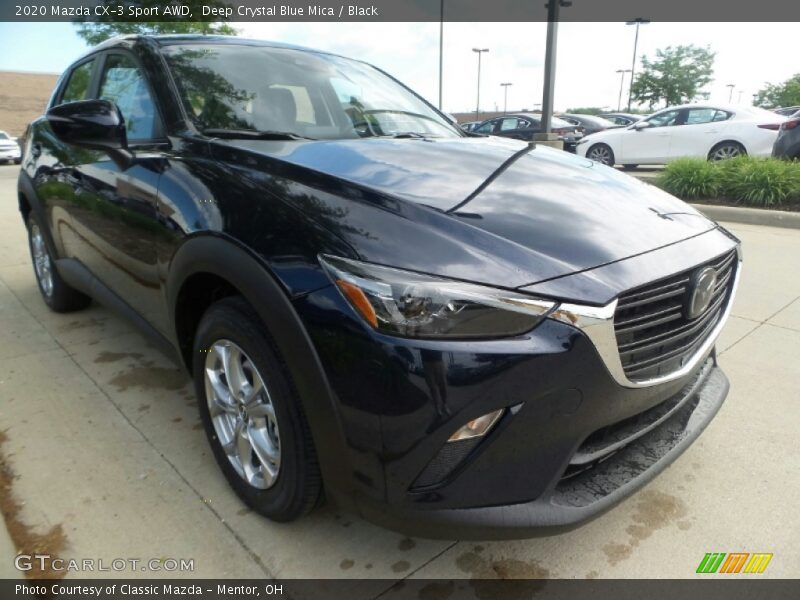 Deep Crystal Blue Mica / Black 2020 Mazda CX-3 Sport AWD