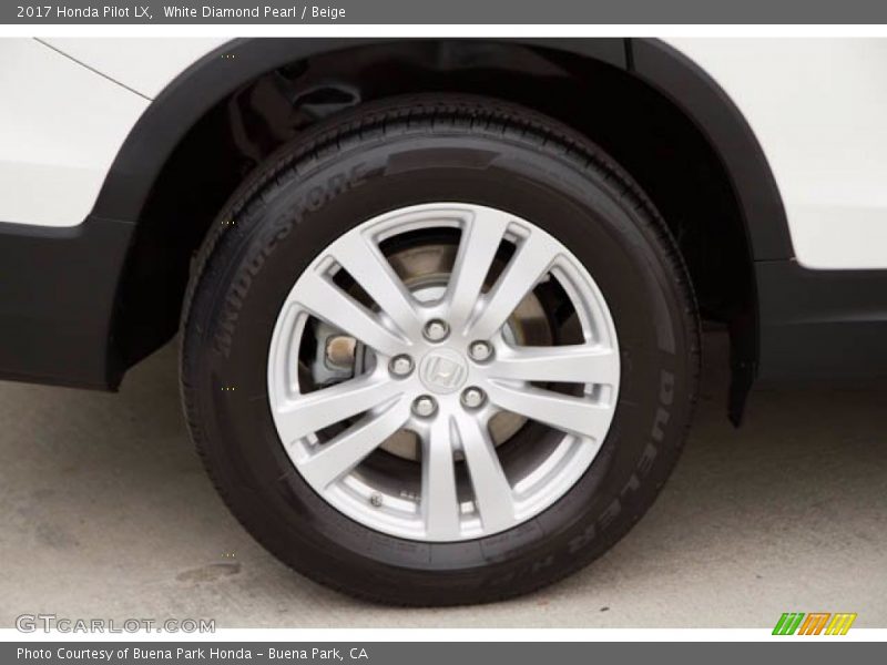 White Diamond Pearl / Beige 2017 Honda Pilot LX