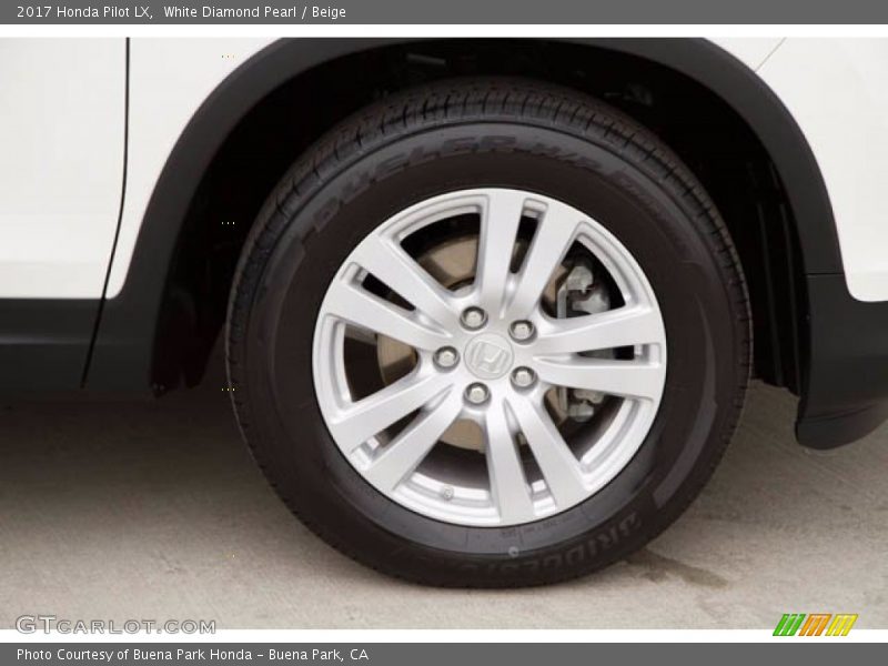 White Diamond Pearl / Beige 2017 Honda Pilot LX
