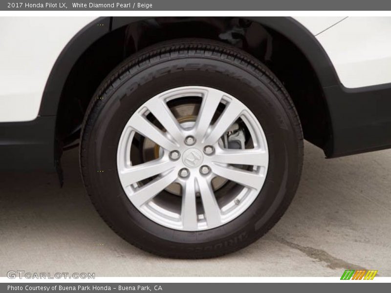 White Diamond Pearl / Beige 2017 Honda Pilot LX
