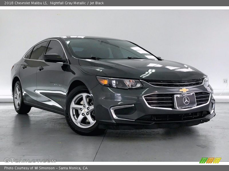 Nightfall Gray Metallic / Jet Black 2018 Chevrolet Malibu LS