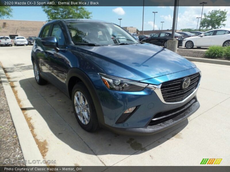 Eternal Blue Mica / Black 2020 Mazda CX-3 Sport AWD