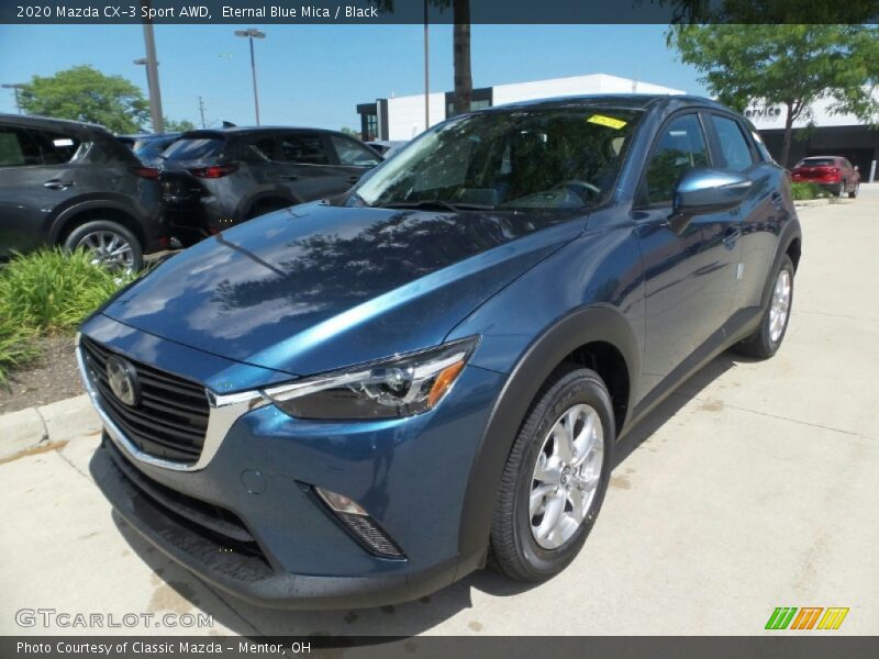 Eternal Blue Mica / Black 2020 Mazda CX-3 Sport AWD