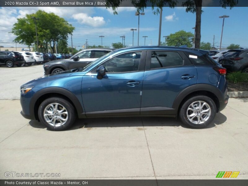 Eternal Blue Mica / Black 2020 Mazda CX-3 Sport AWD