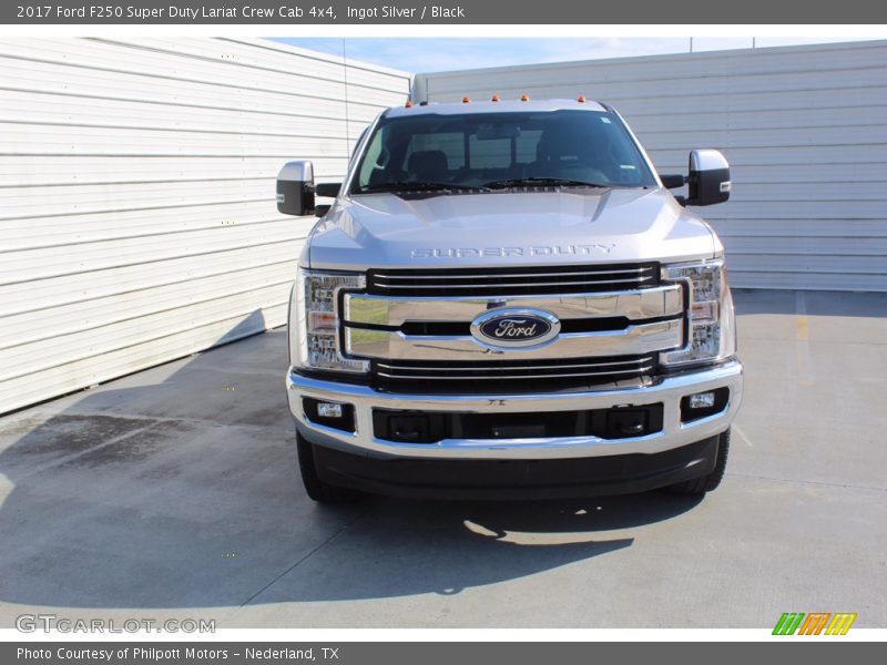 Ingot Silver / Black 2017 Ford F250 Super Duty Lariat Crew Cab 4x4