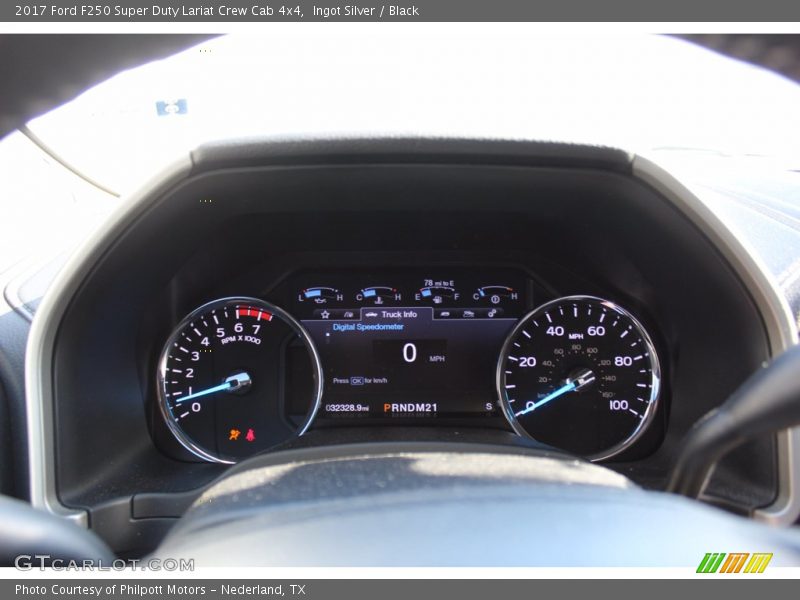 Ingot Silver / Black 2017 Ford F250 Super Duty Lariat Crew Cab 4x4
