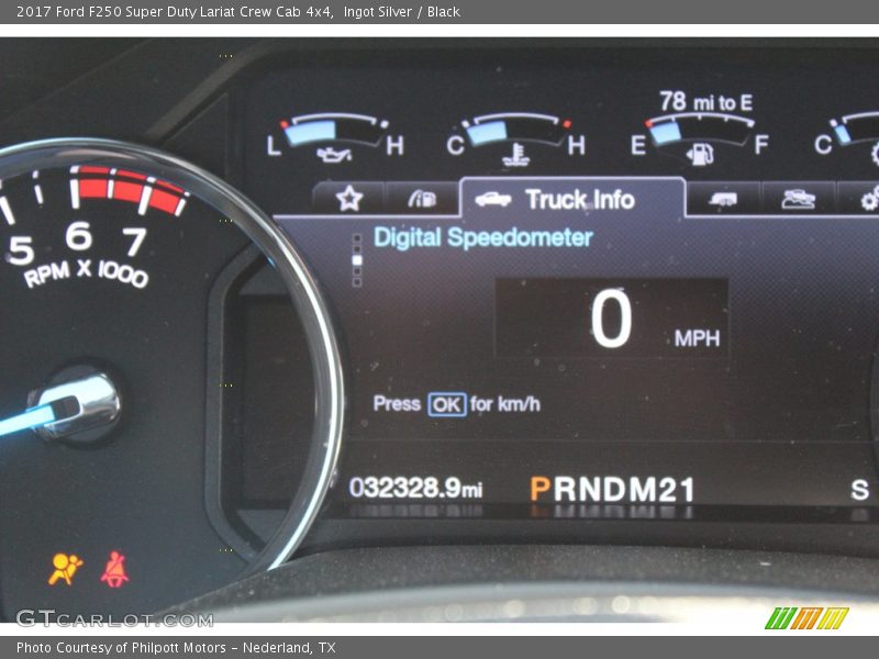 Ingot Silver / Black 2017 Ford F250 Super Duty Lariat Crew Cab 4x4