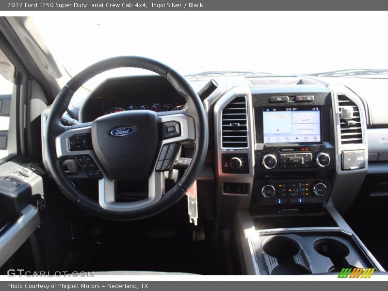 Ingot Silver / Black 2017 Ford F250 Super Duty Lariat Crew Cab 4x4