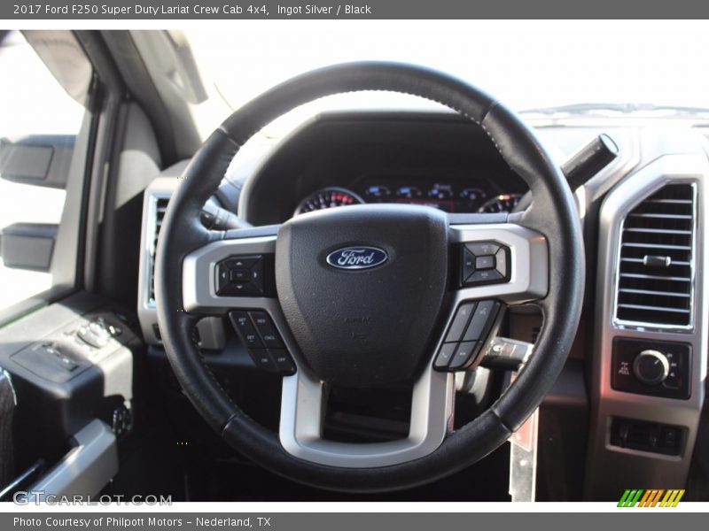 Ingot Silver / Black 2017 Ford F250 Super Duty Lariat Crew Cab 4x4